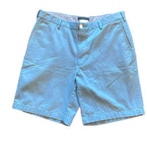Peter Millar Mens 36 Light Blue Flat Front Golf Shorts
